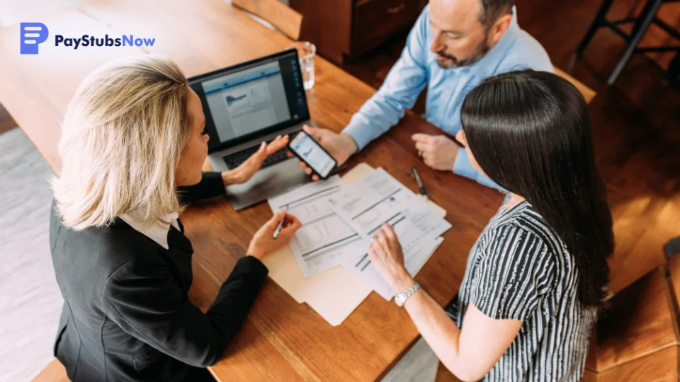 Group working in a small business setting