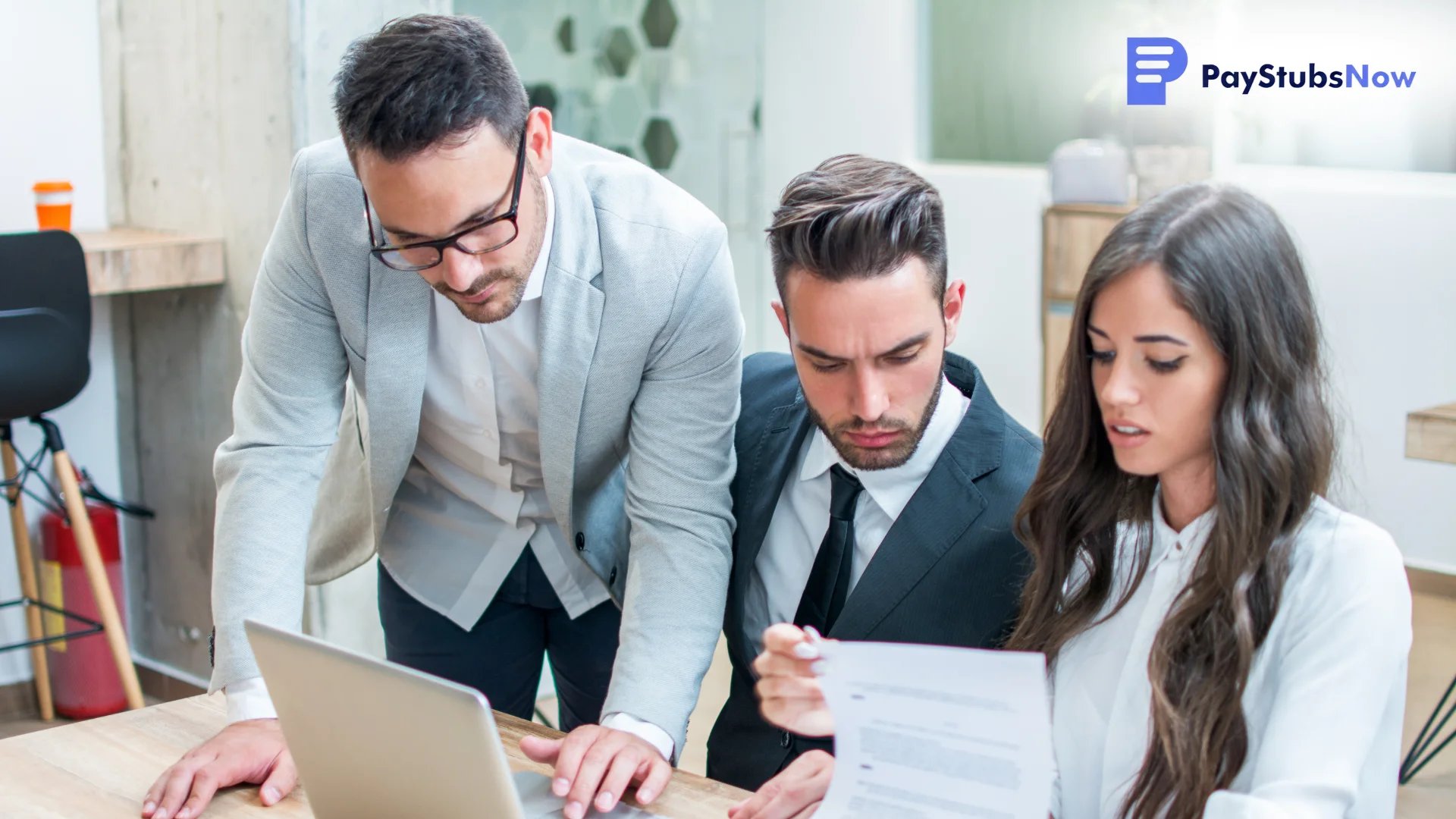 Colleagues comparing paperwork to learn about 1099 vs. W-2 forms.