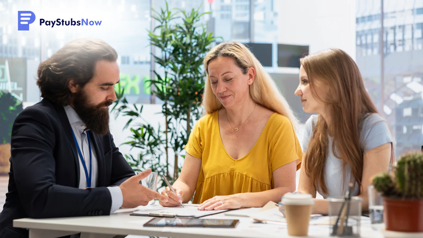 A consultant helping two women make 1099 filing accurate and simple.