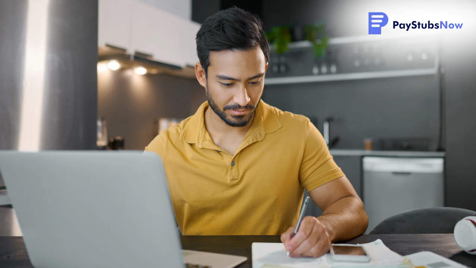 A man working from home researching can an invoice be used as a receipt and other common mix-ups.